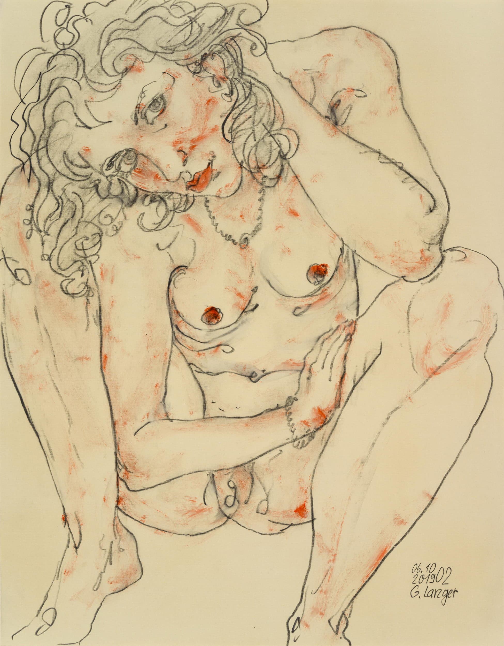 Gunter Langer, 2019, Zeichnung, 63 x 49 cm